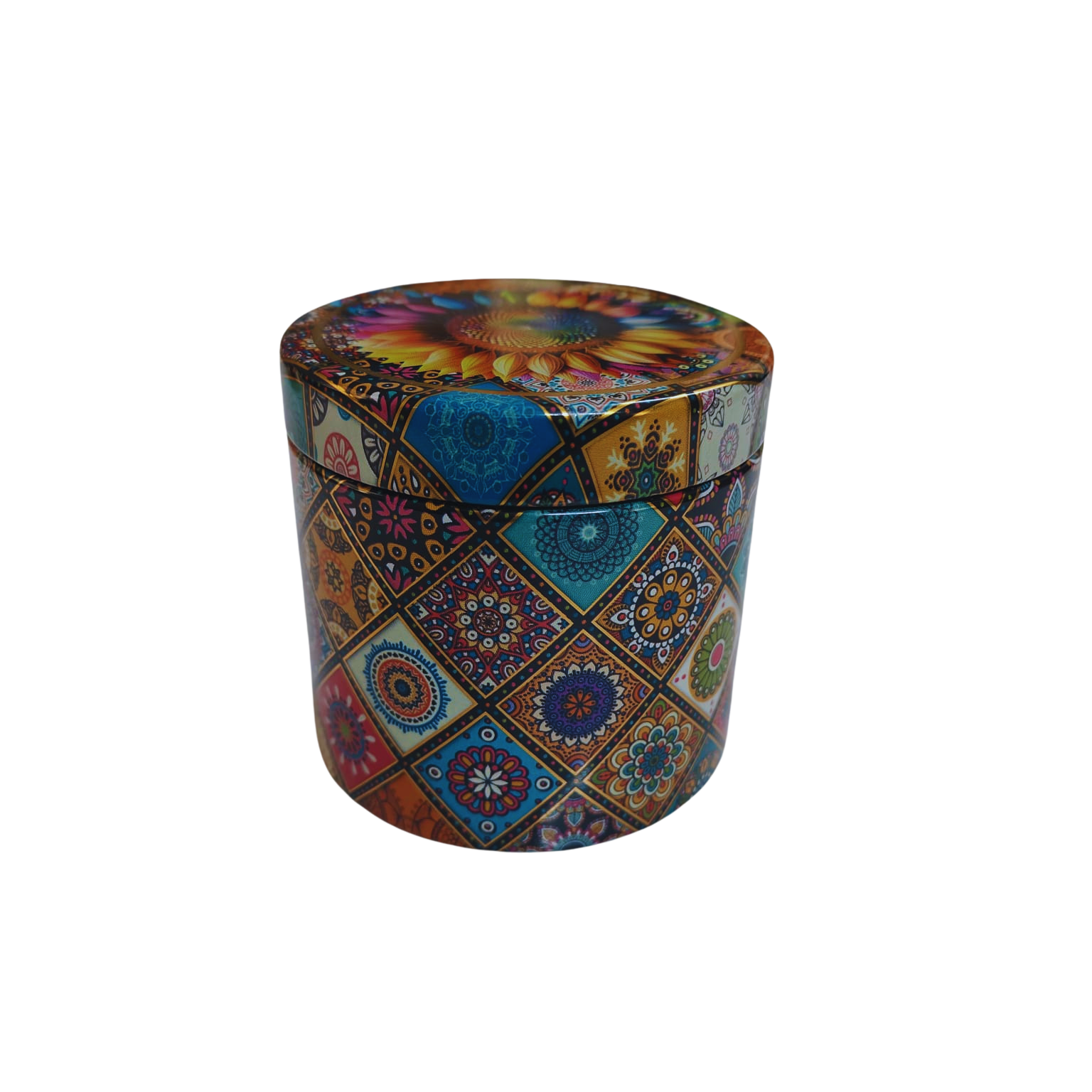 Art Theme Round Storage Container with Led