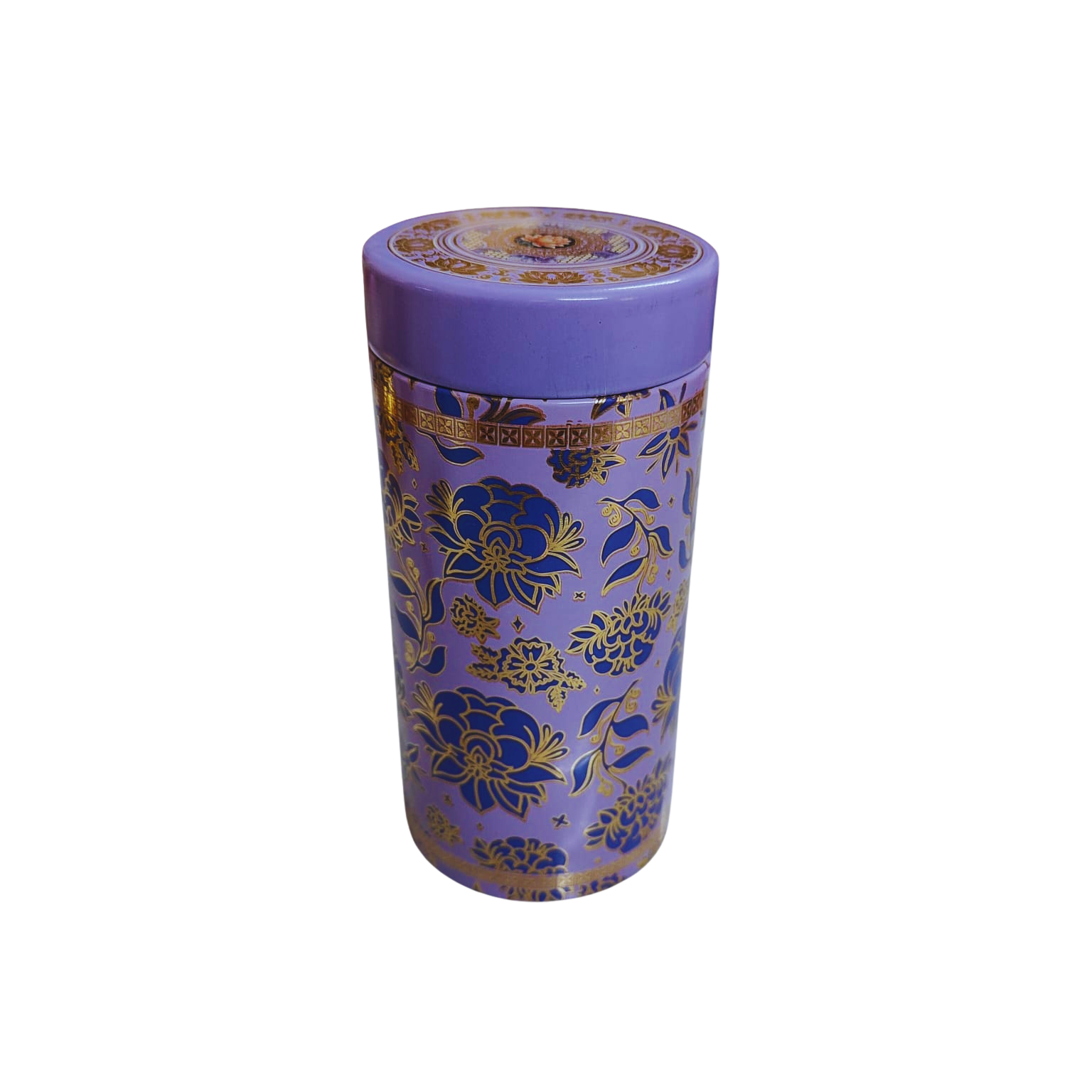 Cylindrical Storage Container- Levander Floral design