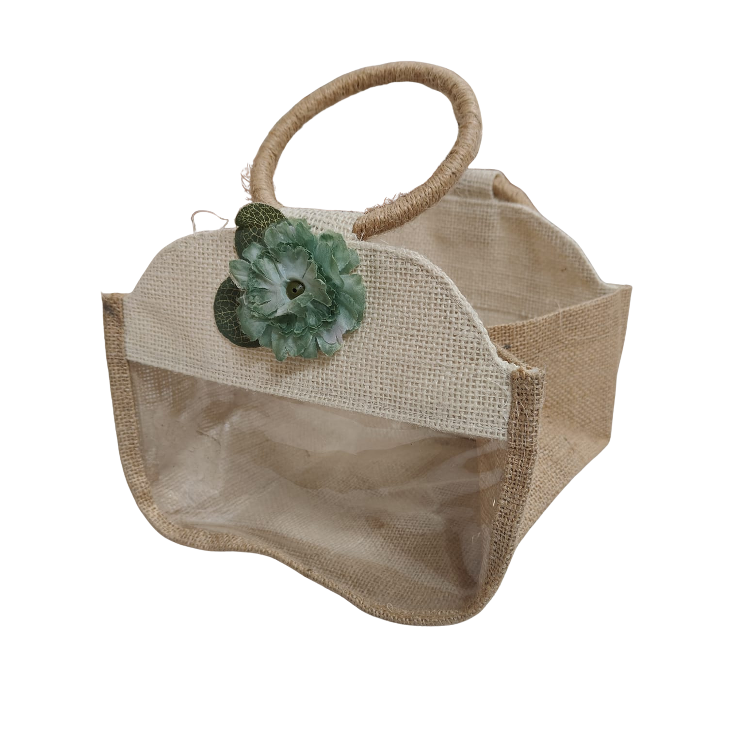 Round Handle Floral and Window Design Jude Bag- (Enlarge)