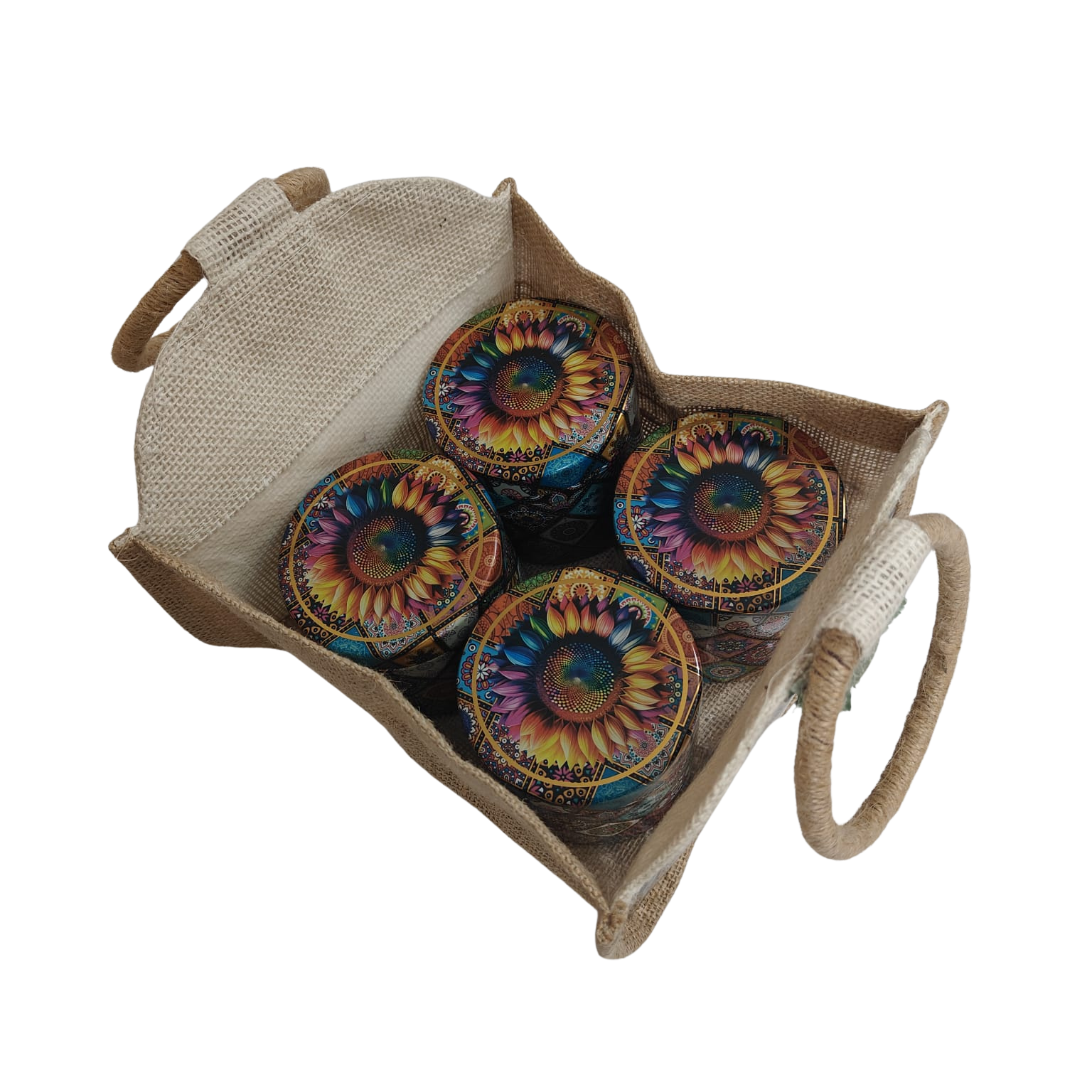 Round Handle Floral and Window Design Jude Bag- (Enlarge) - Image 5