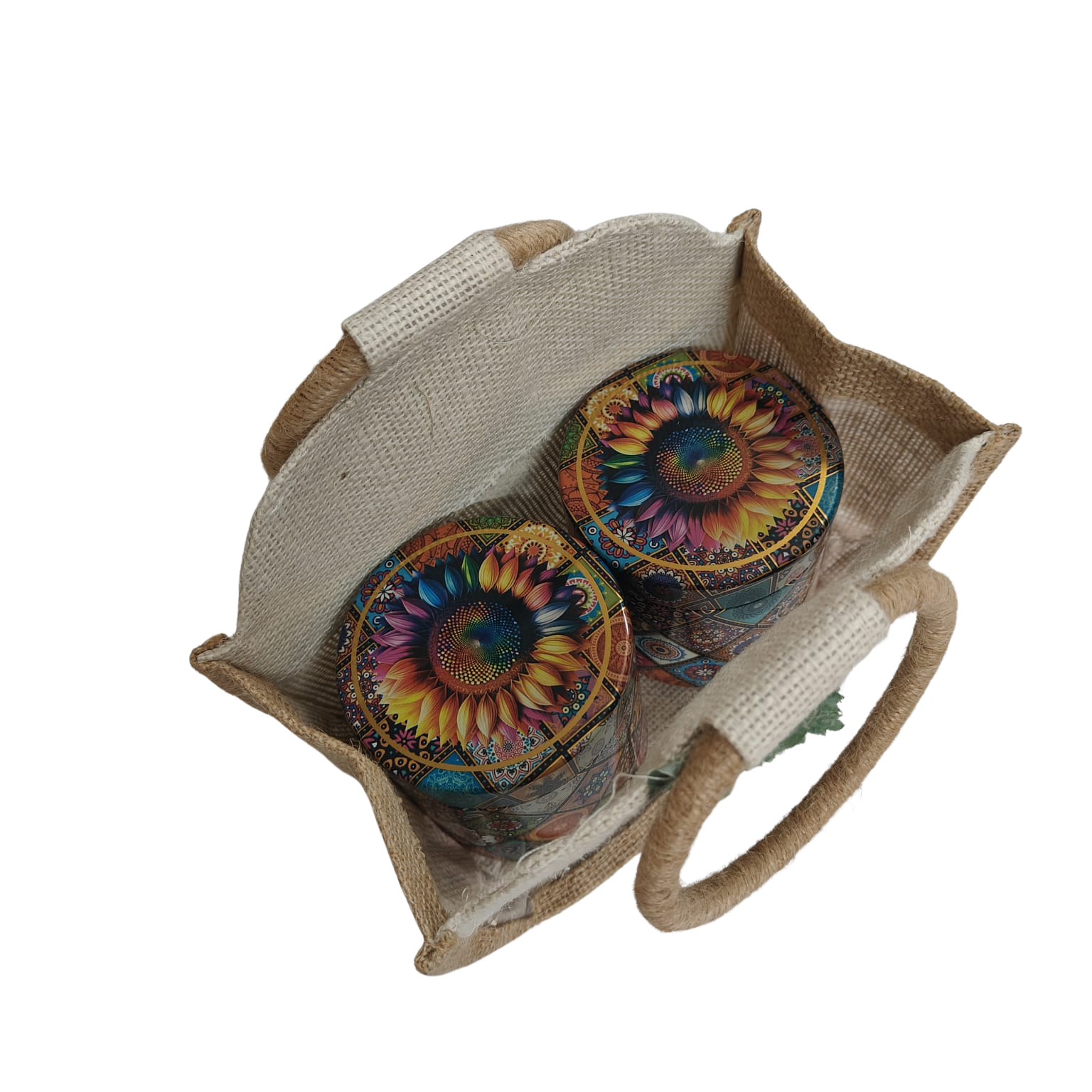 Round Handle Floral and Window Design Jude Bag-Small - Image 5
