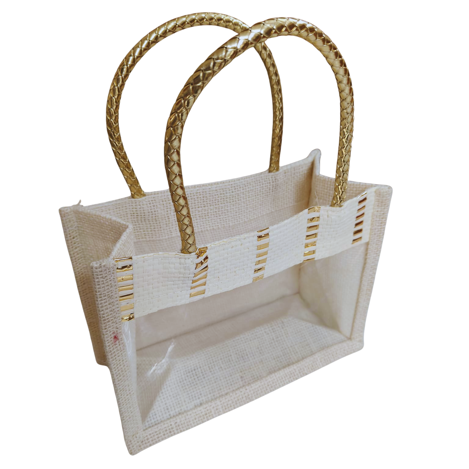 Golden Window Jude Gift Bag with Handle- Cream Ethnic