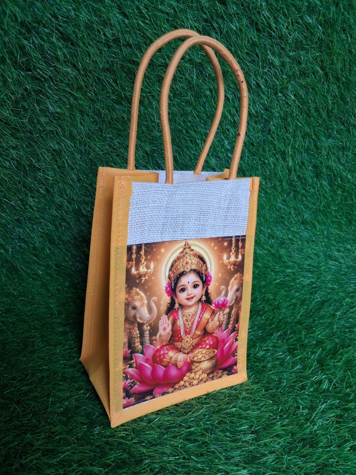 Amman Devotional Jute Bag with Handle (Customized)