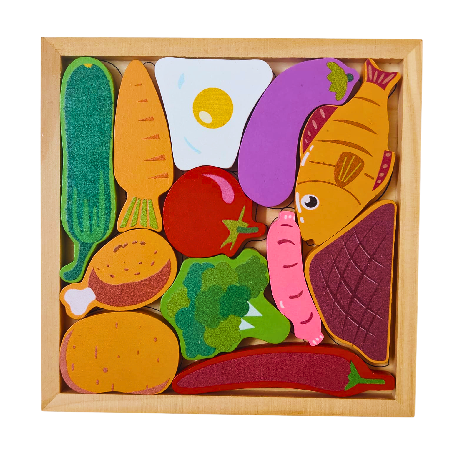 Wooden 3 D Congrat Food Puzzle