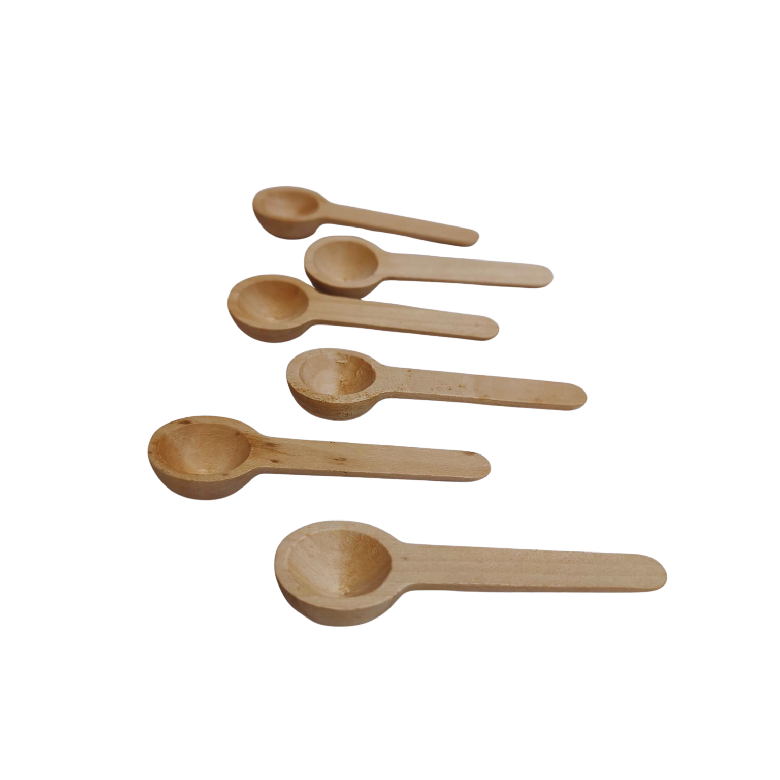 Wooden 6pcs Scoops