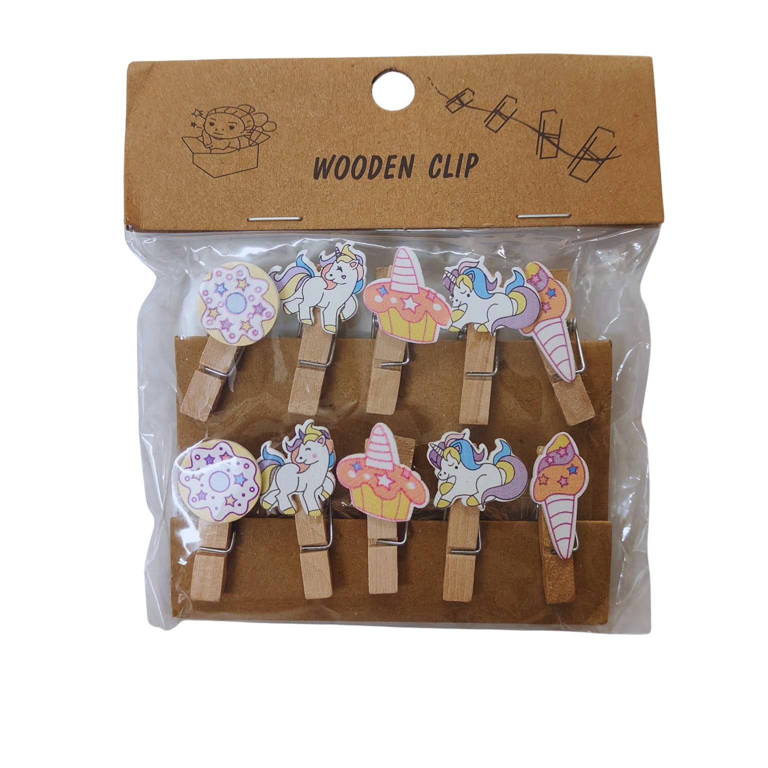 Wooden Design Clip 10 Pcs (set) - Image 2