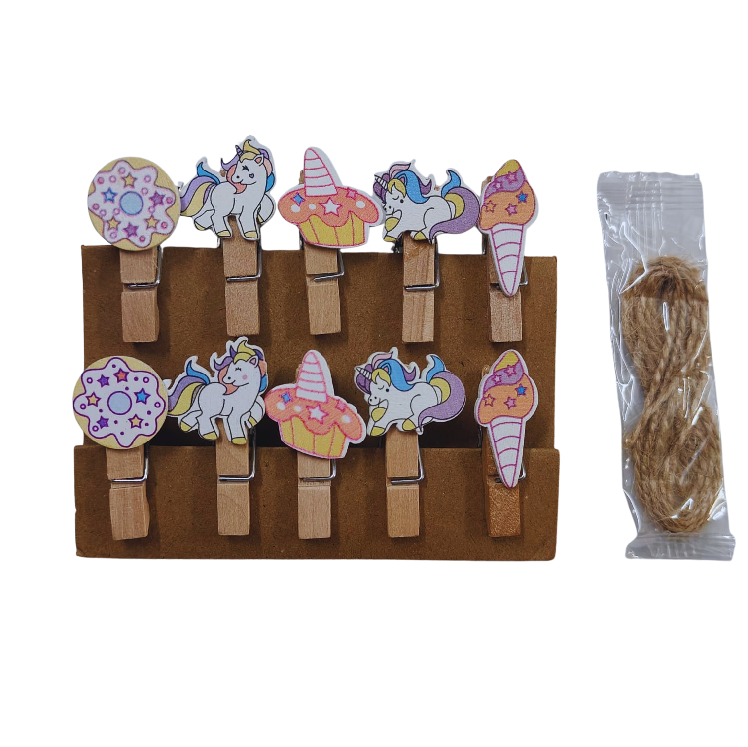 Wooden Design Clip 10 Pcs (set)