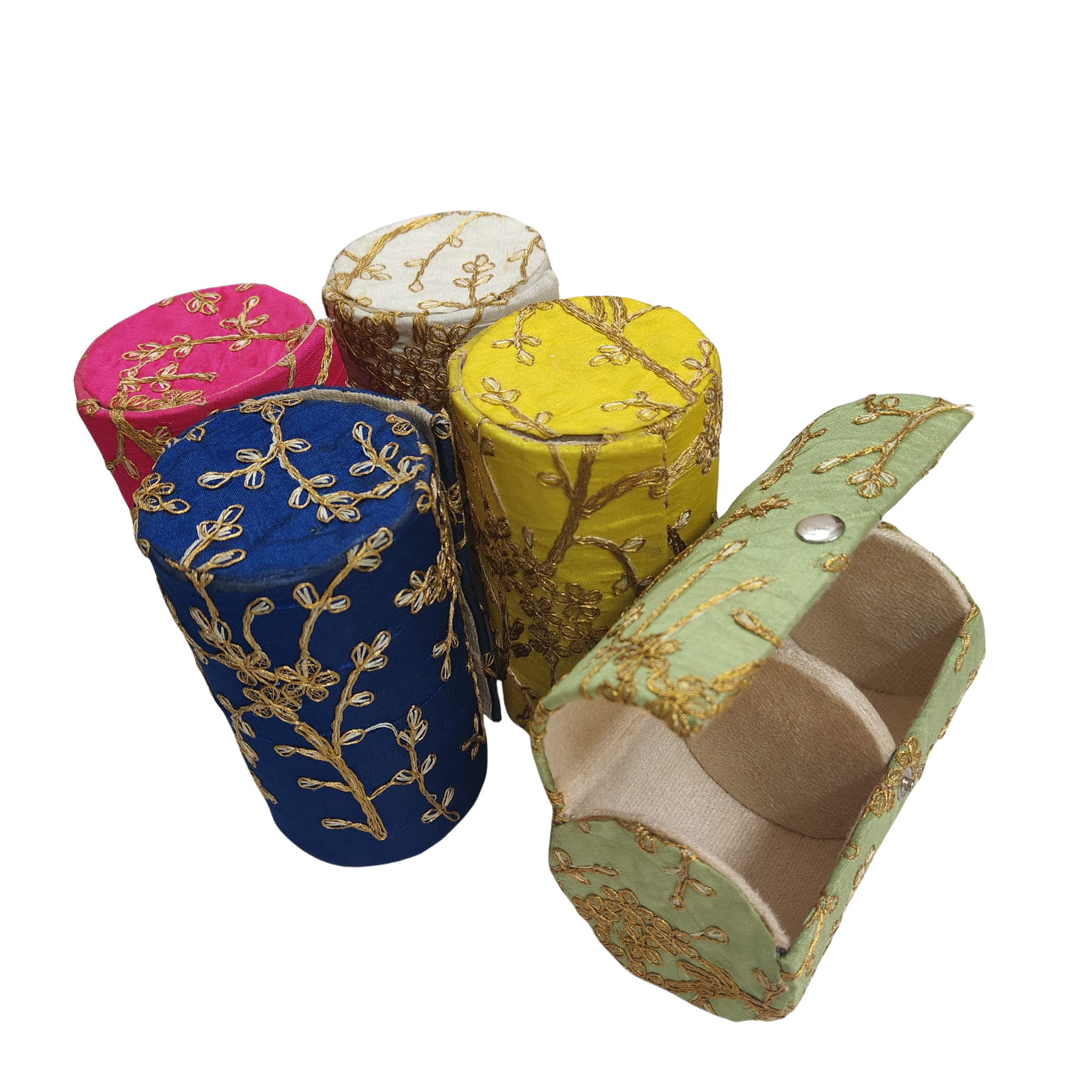 Handmade Embroidered Round Bangle Gift Box - Big - Image 16