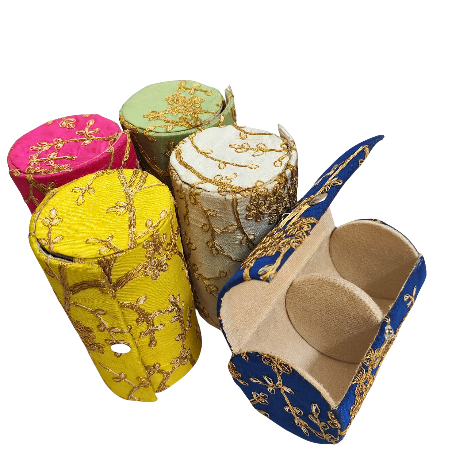Handmade Embroidered Round Bangle Gift Box - Big - Image 17