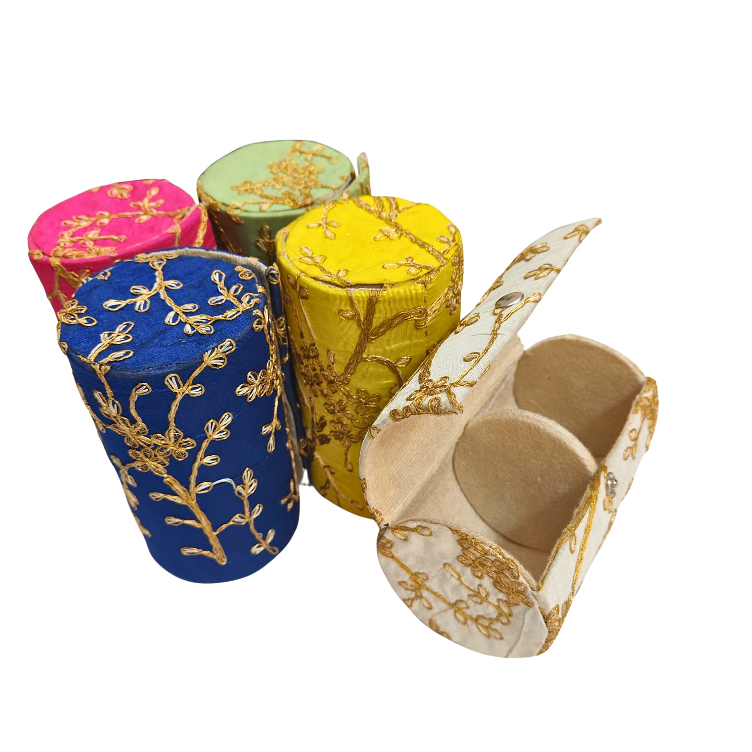 Handmade Embroidered Round Bangle Gift Box - Big - Image 18