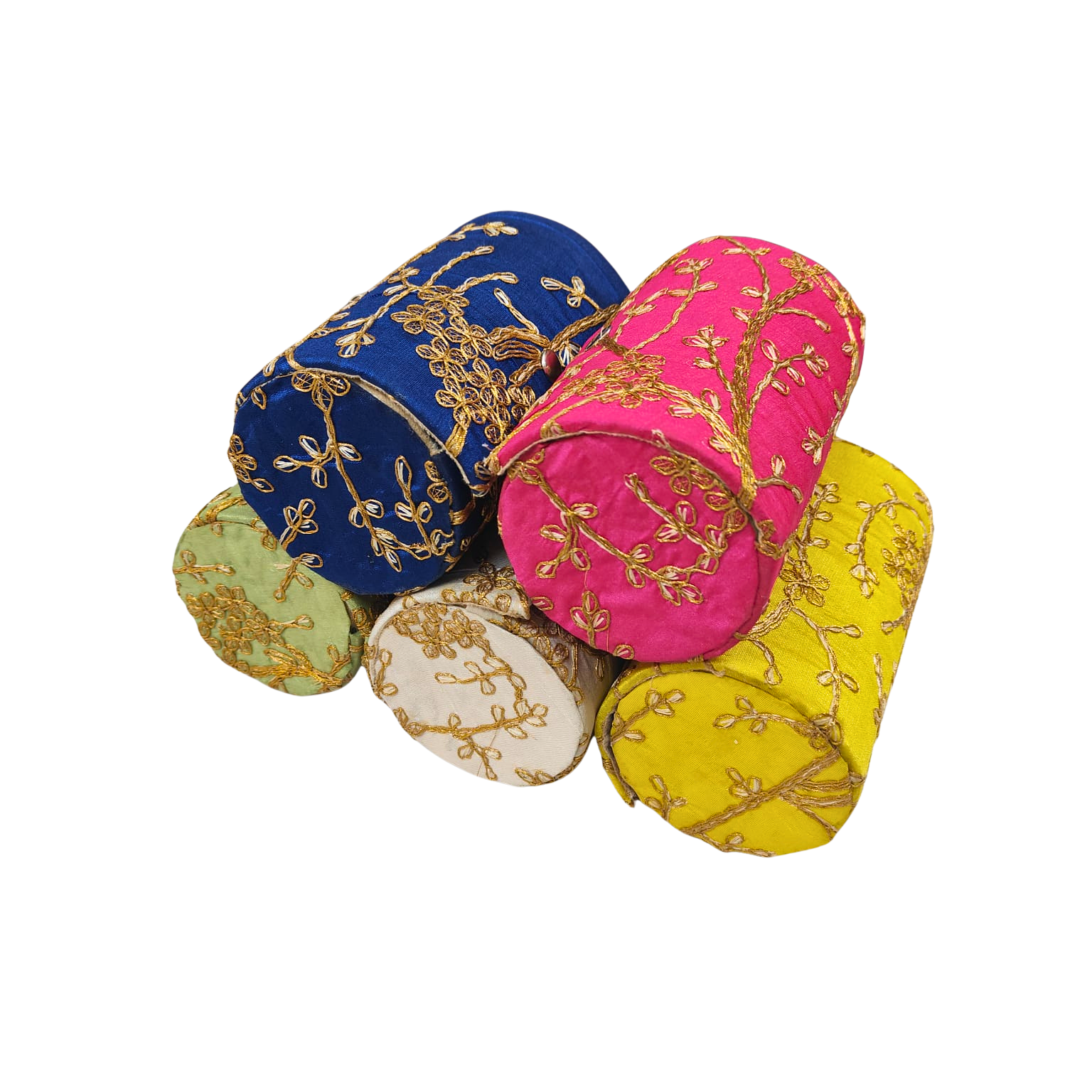 Handmade Embroidered Round Bangle Gift Box - Big - Image 4