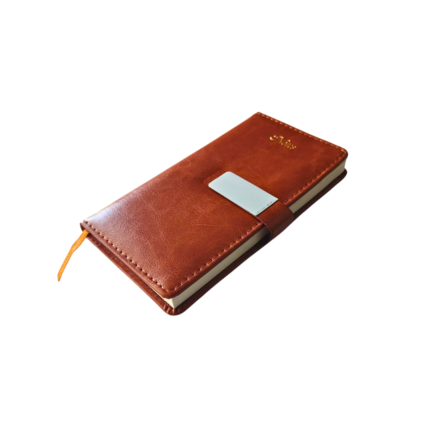 Leather Personal Diary -Medium with Magnet Lock Size - Image 4