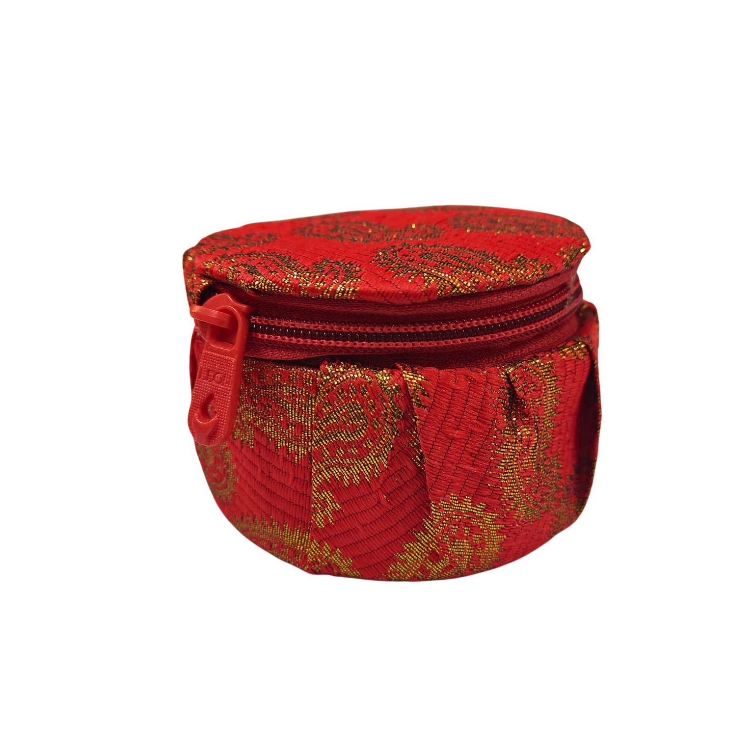 Traditional Paisley Fabaric Round Zipper Gift Box Small - (Dm*H) 8cm * 4.5cm - Image 6
