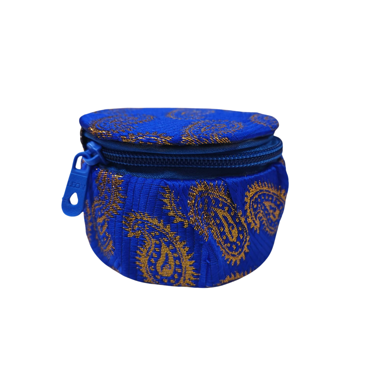 Traditional Paisley Fabaric Round Zipper Gift Box Small - (Dm*H) 8cm * 4.5cm - Image 7