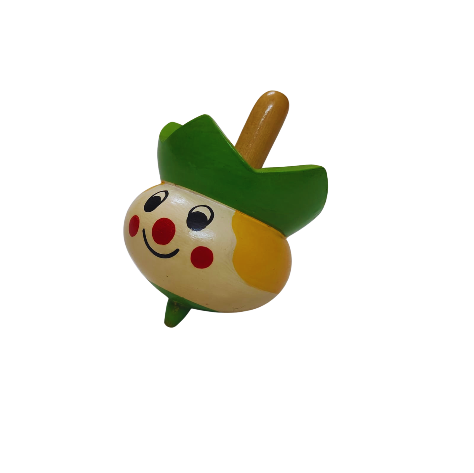 Wooden Clown Theme Spin Top - Image 3