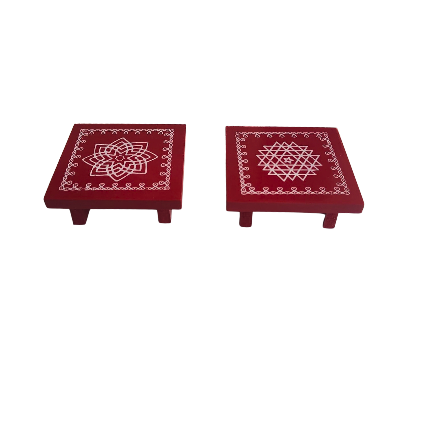 Rangoli Kolam Manai (Maa Wood) 3*3 Inch