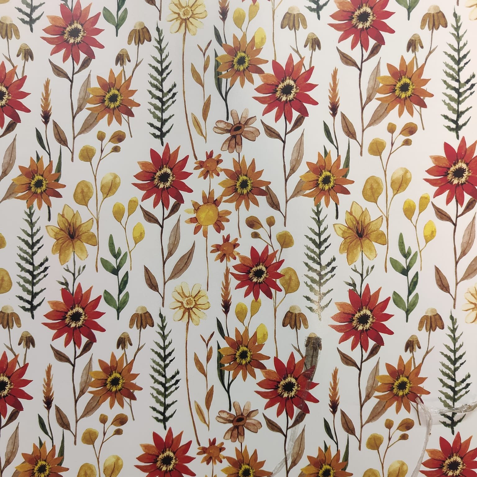 Floral And Heart Print Gift Wrapping Sheet – (H 50 × W 70 cm)